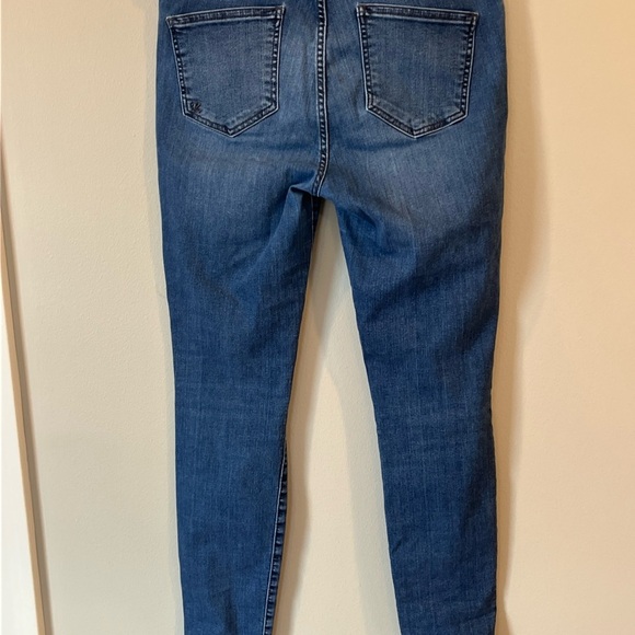 KUT From the Kloth Women's High Rise Toothpick Skinny Distressed Jeans Sz 10 blu - Picture 5 of 8